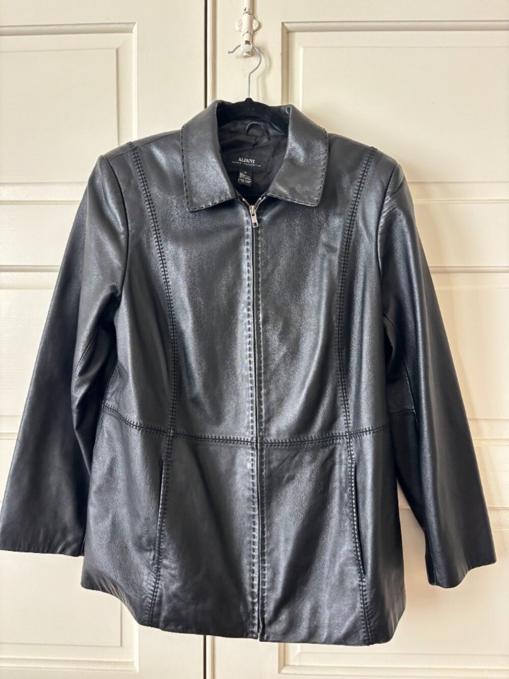 Alfani Black Leather Jacket